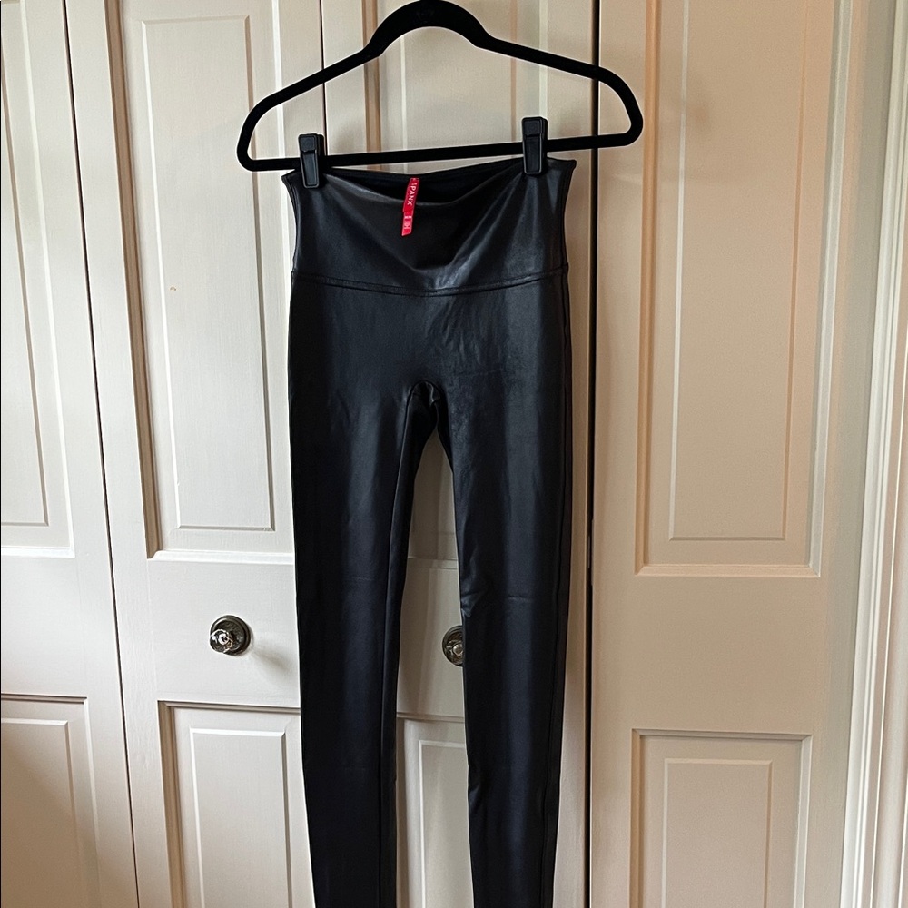 SPANX Shiny Black Leggings